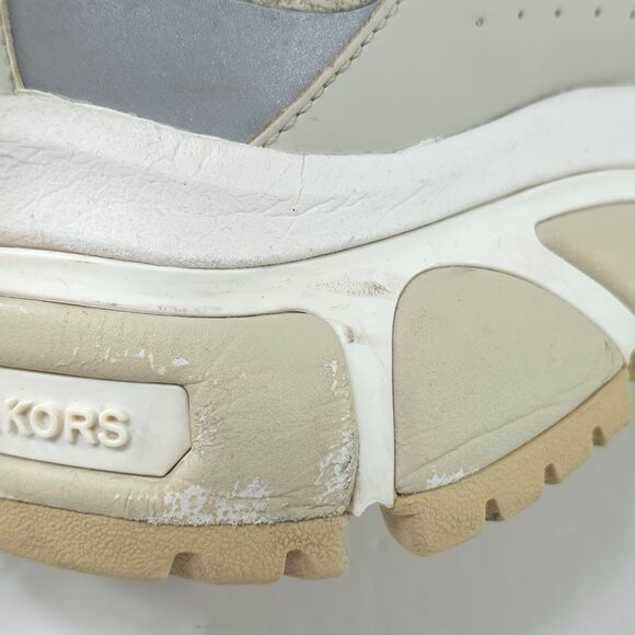 MK MICHAEL KORS LUCAS SNEAKERS Shoes MEN'S Size 10 M Lace Up GRAY Athletic SHOES - Picture 16 of 16